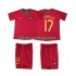 Camisola Portugal Cristiano Ronaldo 17 Retro Criança Equipamento Primeiro 2006 Manga Curta